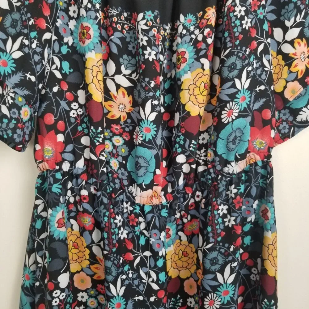LOFT Floral Dress XS - Picture 3 of 6